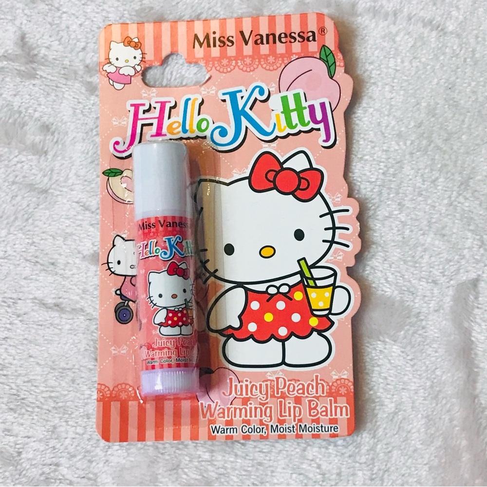 ✨✨5/$10✨✨ Miss Vanessa Hello Kitty Juicy Peach Warming Lip Balm Moist Moisture